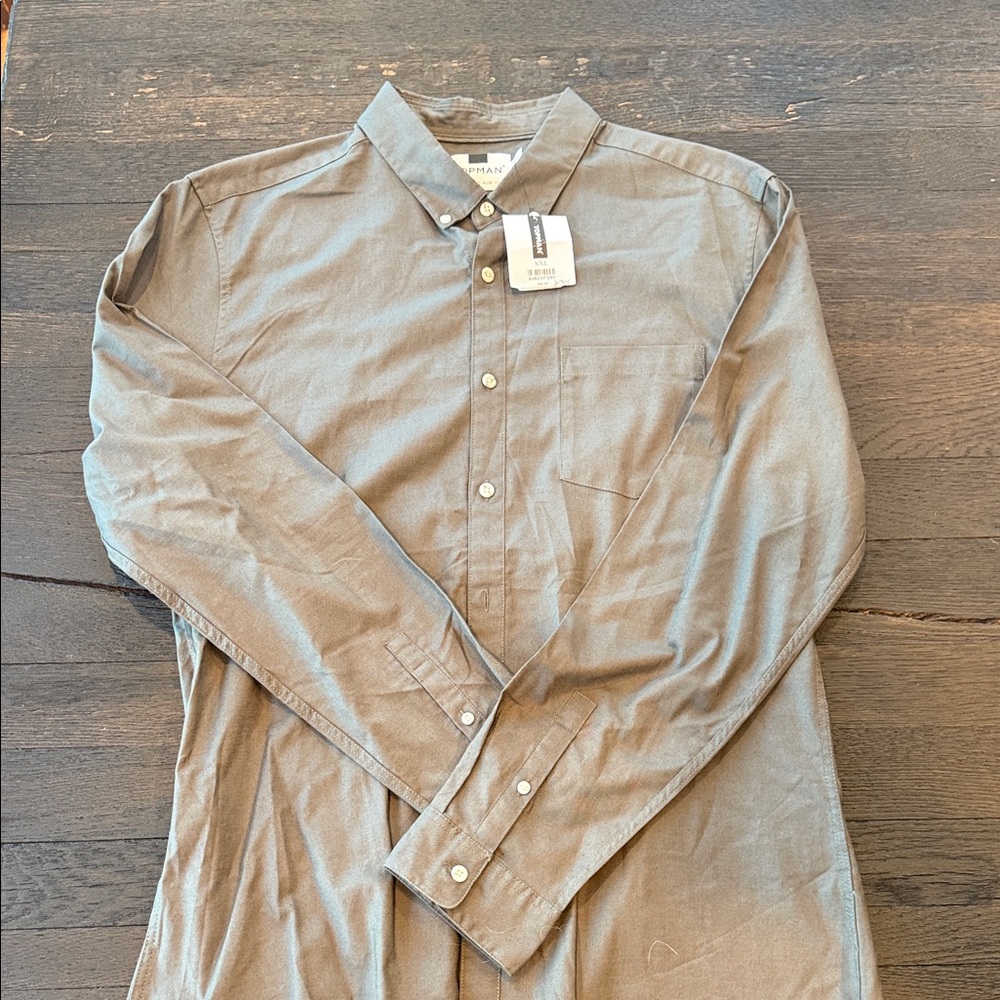 Topman Gray Casual Button-Down Shirt